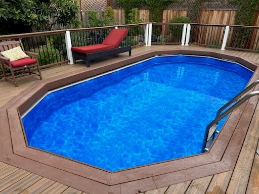 Doughboy pool in deck